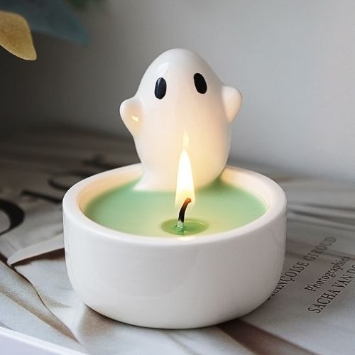 ceramic ghost candle holder