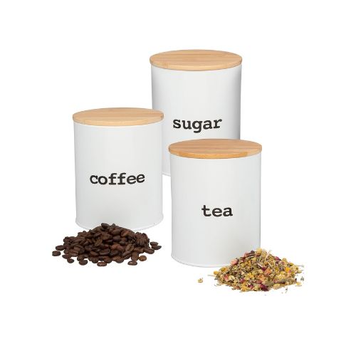 ceramic tea coffee sugar canisters