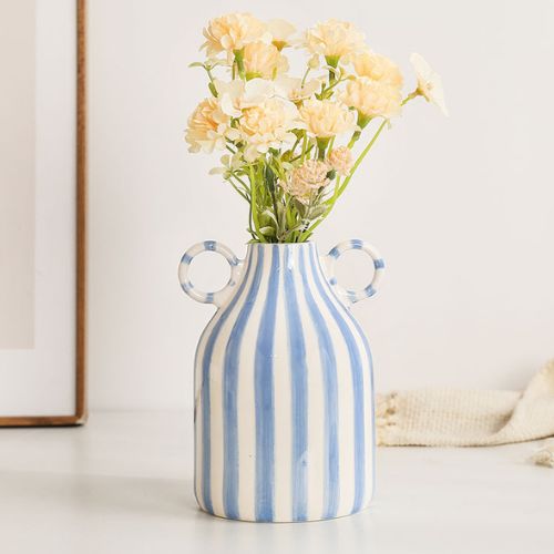 striped vases