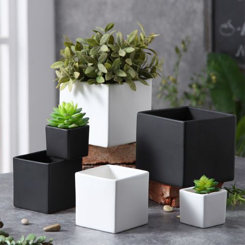 ceramic rectangular planter